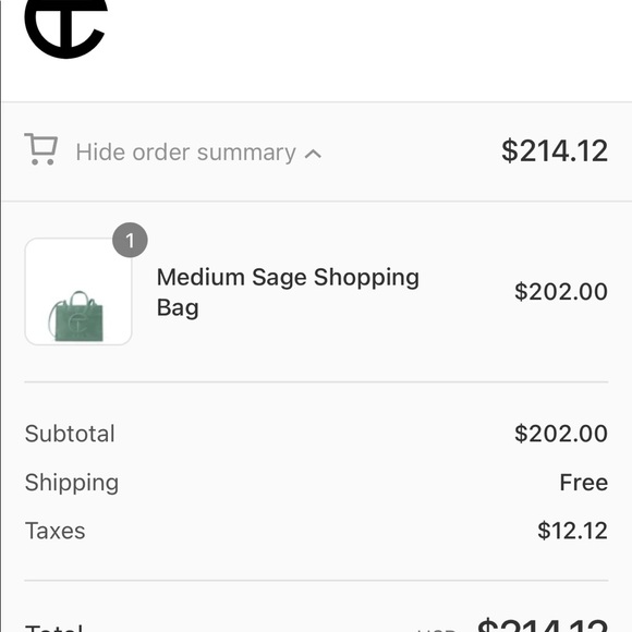 Sage Green Telfar Bag - Picture 3 of 3